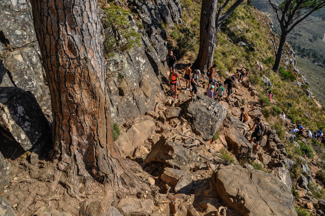 The path up to Table Mountain is extremely popular amongst tourists and locals. Best to avoid on weekends.
