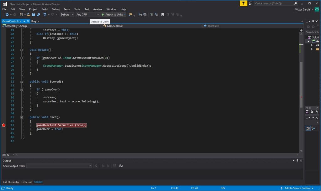 how to use visual studio code with unity