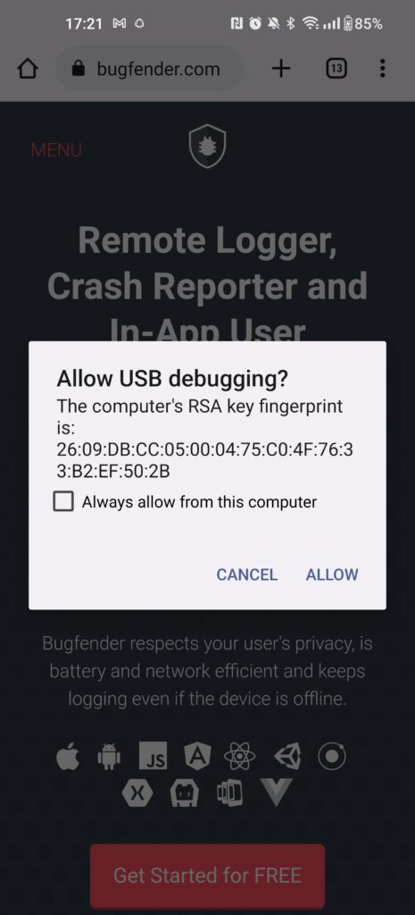 USB Debugging