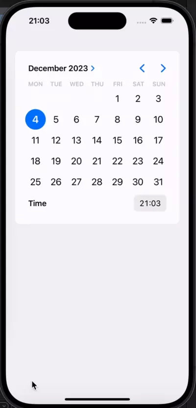 SwiftUI Date Picker Graphical

