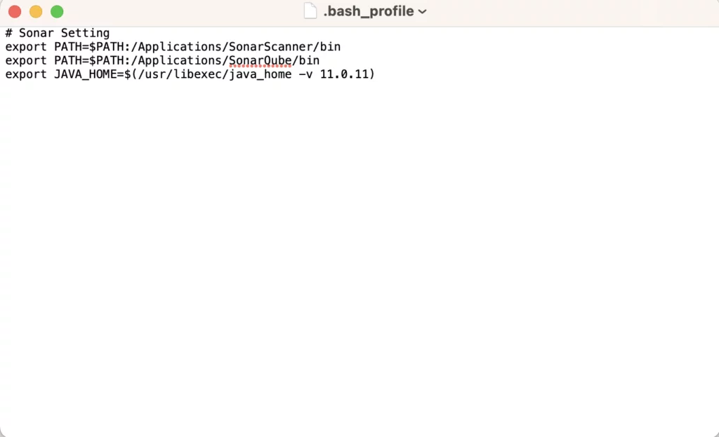 sonarqube bash_profile